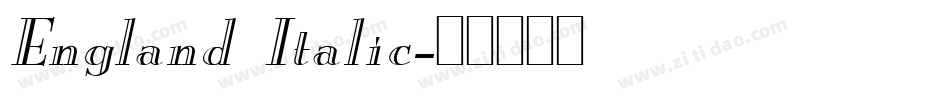 England Italic字体转换